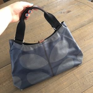 Orla Kiely coated canvas shoulder bag